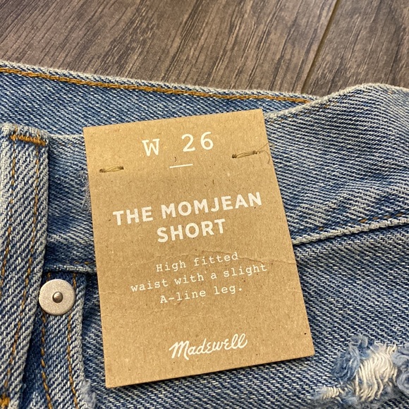 NWT Madewell mom jean short - Picture 3 of 5